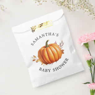 Modern Floral Herfst Baby shower Bedankzakje