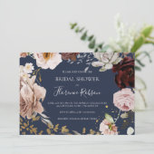 Modern Floral | Horizontale Vrijgezellenfeest zeem Kaart (Staand voorkant)