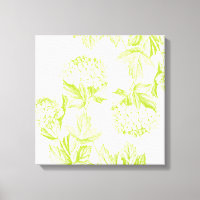 Modern Floral hortensia stretched canvas