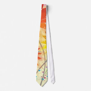 Modern Floral Illustration Stropdas