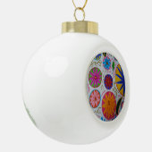 Modern Floral Keramische Bal Ornament (Links)