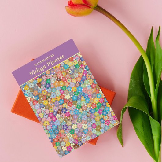 Modern Floral Ketting Sieraden Display Kaart