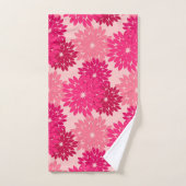 Modern Floral Kimono Print, koraalroze Bad Handdoek (Handdoek)