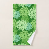 Modern Floral Kimono Print, Lime Green Bad Handdoek (Handdoek)
