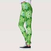 Modern Floral Kimono Print, Lime Green Leggings (Links)