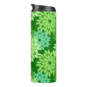 Modern Floral Kimono Print, Lime Green Thermosbeker (Geroteerd rechts)