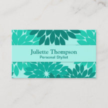 Modern Floral Kimono Print, Turquoise, Blauwgroen 