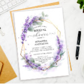 Modern Floral Lavender Geometric Vrijgezellenfeest Kaart