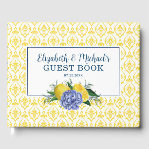 Modern Floral Lemon Vrijgezellenfeest Gastenboek