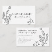 Modern Floral Lijst Visitekaartje (Voorkant / Achterkant)