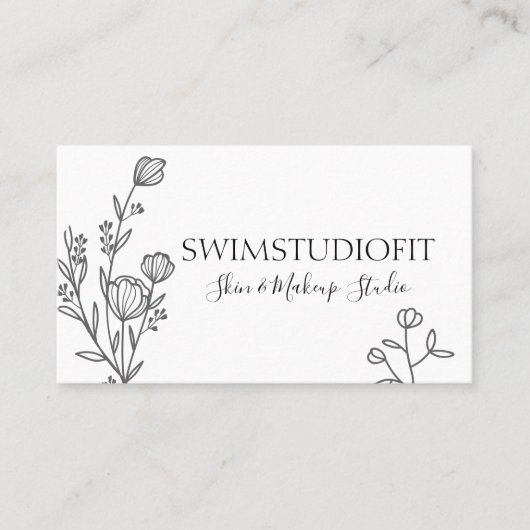 Modern Floral Lijst Visitekaartje (Voorkant)