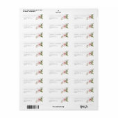 Modern Floral Magnolia Couple Weddenschap Label (Full Sheet)