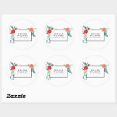  Modern Floral Motif Gepersonaliseerde Stickers (Vel)