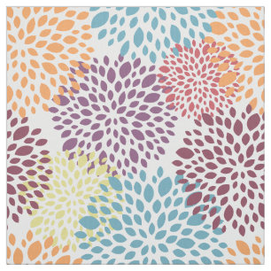 Modern Floral Multicolor Fabric Stof