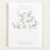 Modern Floral New Year New Me Planner (Voorkant)