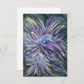 Modern Floral Note Kaart Blank Kaart Groet (Voorkant / Achterkant)