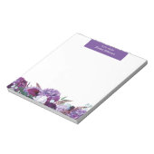 Modern Floral Paars Botanical Personalized Notitieblok (Gedraaid)
