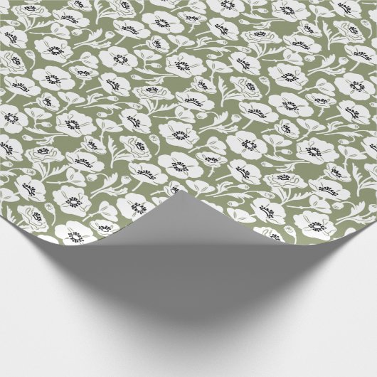Modern Floral Pattern Cadeaupapier (Hoek)