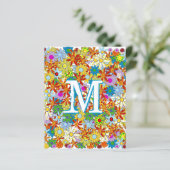Modern Floral Pattern Heldere kleuren (Staand voorkant)