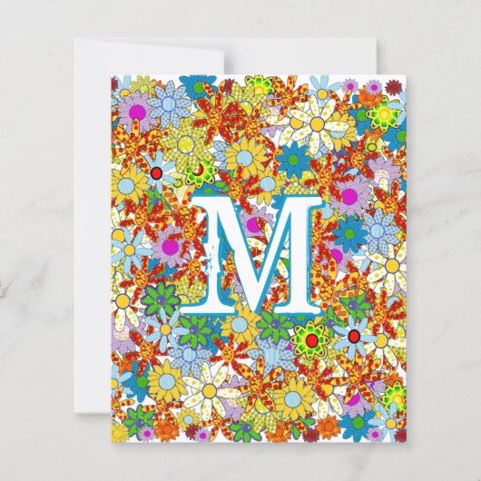 Modern Floral Pattern Heldere kleuren (Voorkant)