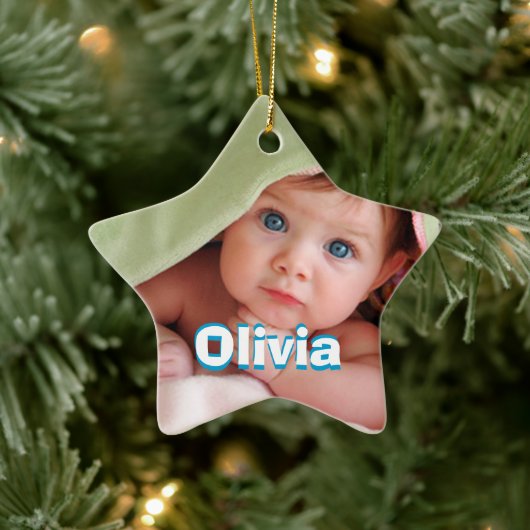 Modern Floral Pattern Heldere kleuren Keramisch Ornament (Boom)