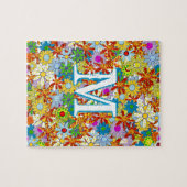 Modern Floral Pattern Heldere kleuren Legpuzzel (Horizontaal)