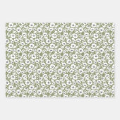 Modern Floral Pattern Inpakpapier Vel (Voorkant)