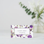 Modern Floral Pattern Visitekaartje (Staand voorkant)