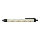 Modern Floral Pattern Zwarte Inkt Pen (Bovenkant)