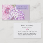 Modern Floral Peony Flower Visitekaartje (Voorkant / Achterkant)