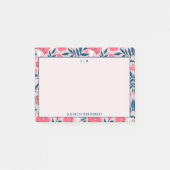 Modern Floral Pink Moederdag Gift Personalized Post-it® Notes (Voorkant)