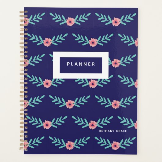 Modern Floral Planner (Voorkant)