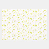 Modern Floral Poinsettia Waterverf Kerst Inpakpapier Vel (Voorkant 3)