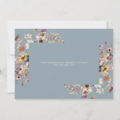 Modern Floral Pregnancy Aankondiging Kaart (Achterkant)