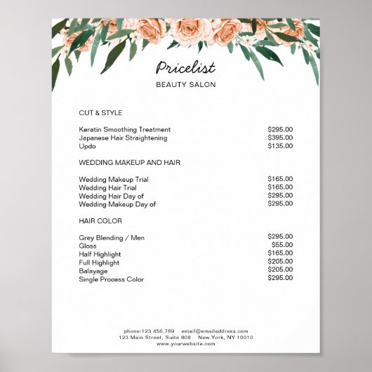 Modern Floral Preishear Poster (Voorkant)