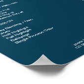 Modern Floral Preislisten  Poster (Hoek)