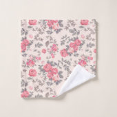 Modern Floral Roos Bad Handdoek (Wasdoekje)