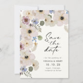 Modern Floral Save The Date (Voorkant)