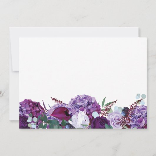 Modern Floral Script Wedding Bedankkaart (Achterkant)