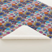 Modern Floral Sherpa Blanket Deken (3/4)