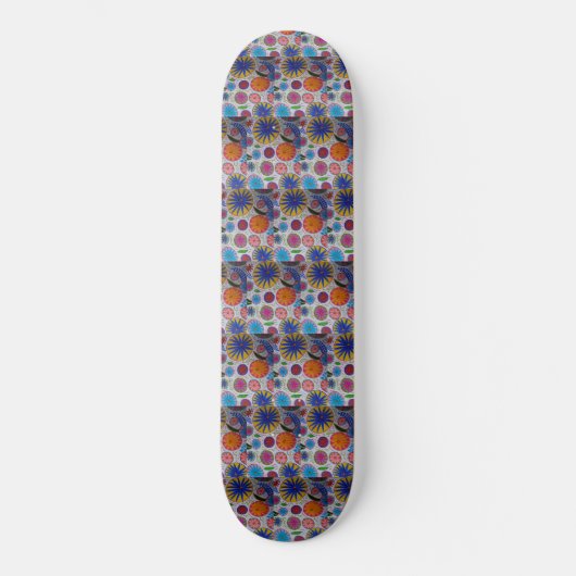 Modern Floral Skateboard (Voorkant)