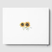 Modern Floral Sunflower Greenery Wedding Gastenboek (Achterkant)