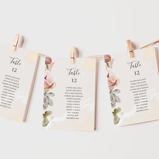 Modern Floral | Tafelnummerplaatje