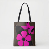 Modern Floral Tote Bag / Stylish Everyday Bag (Devant)