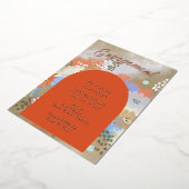 Modern Floral Verloving Folie uitnodiging (Gedraaid)