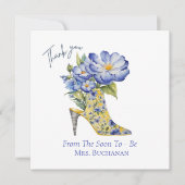 Modern Floral Vrijgezellenfeest bedankje (Voorkant)