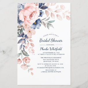 Modern Floral Vrijgezellenfeest Pink Invitation