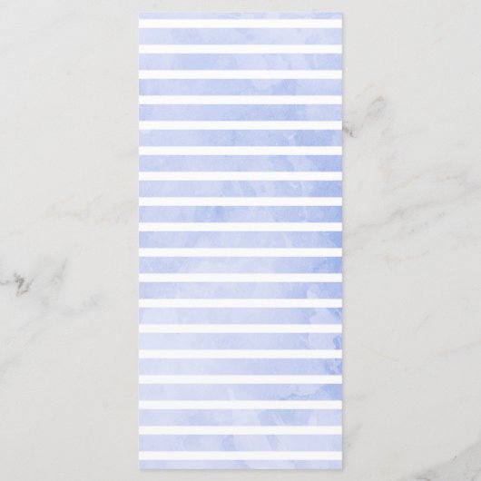 Modern Floral Waterverf Stripe huwelijksprogramma Programma (Achterkant)