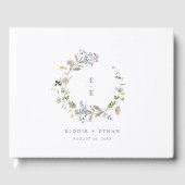Modern Floral Wedding Gastenboek Wildflower Boho (Voorkant)