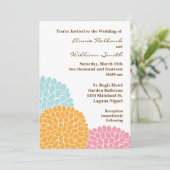 Modern Floral Wedding Invitation Kaart (Staand voorkant)
